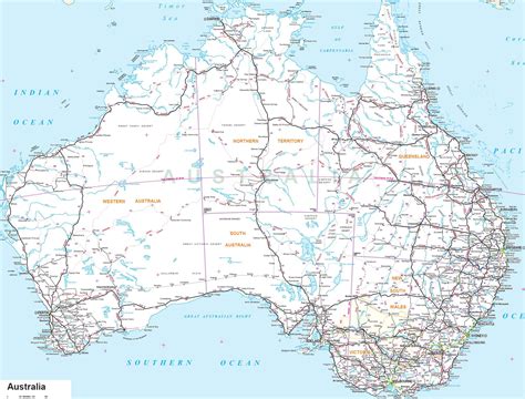 detailed road map australia.